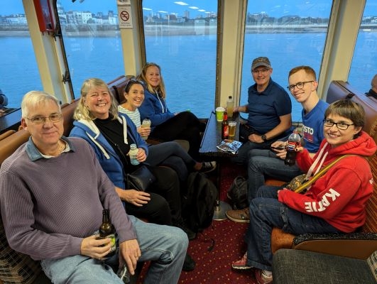 Some band members on the IOW ferry