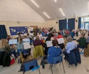 Band rehearsing at Sunday musicals workshop