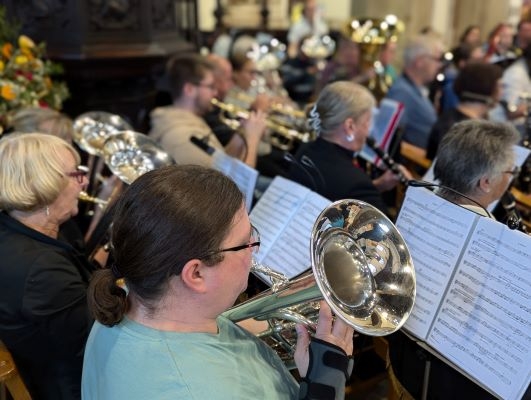 Rehearsing in Newport Minster on the Isle of Wight