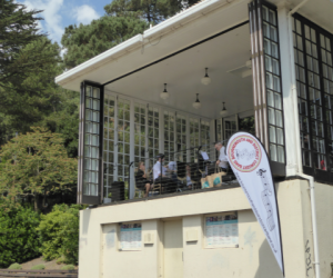 Band members getting ready to play at Bournemouth Bandstand
