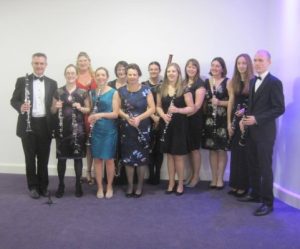 Clarinet and bassoon players before concert