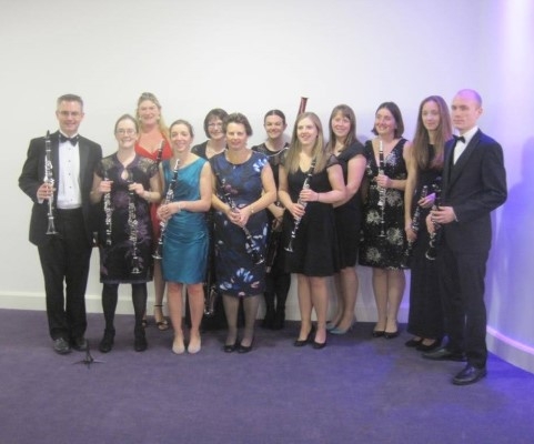 Clarinet and bassoon players before concert