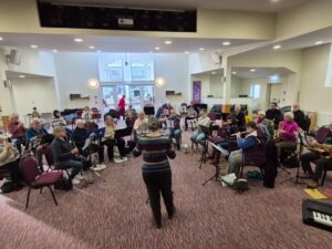 Bournemouth Daytime Community Band rehearsing