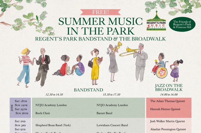 Regent's Park bandstand poster