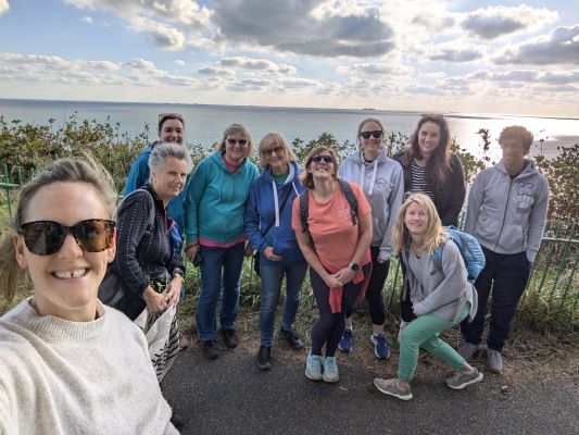 Some band members on a walk from Shanklin to Sandown